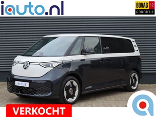 Hoofdafbeelding Volkswagen ID. Buzz Volkswagen ID. Buzz Pro 286pk 86 kWh LWB 7p. IQ.Light/ACC/Camera/Elek. schuifdeuren/Keyless/Dodehoek/Elek. klep/20"