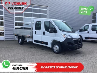 Opel Movano 2.2 140 pk DC Dubbel Cabine Open Laadbak/ 7 Pers./ 2.5t Trekverm./ Cruise/ Airco/ 288x215x35/ Pick up