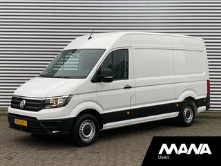 Volkswagen Crafter 35 3.180 180pk Automaat TDI L3H3 Highline Adaptive-Cruise 360Sensoren Camera Airco Verwarmde-Stoel/Voorruit/Spiegel CarPlay Trekhaak Navi Leder