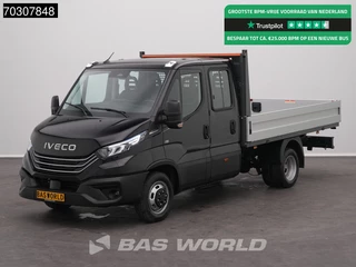 Iveco Daily 35C21 3.0L Automaat Dubbel Cabine Open Laadbak 3,5t Trekgewicht Dubbellucht 210PK ACC LED Camera CarPlay Euro6 Pritsche Pickup Open Box Airco Dubbel cabine