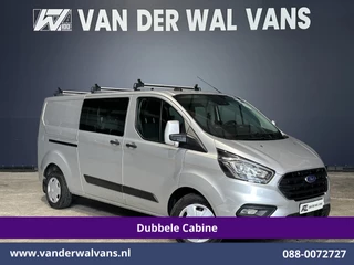 Ford Transit Custom 2.0 TDCI 131pk L2H1 Dubbele Cabine Euro6 Airco | 5-Zits | Camera | Apple Carplay | LED | 2800kg Trekhaak Android Auto, Cruisecontrol, Parkeersensoren, Stoelverwarming, Verwarmde voorruit, Dakdragers