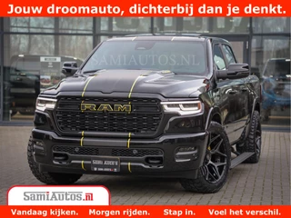 Dodge Ram 1500 Limited Night High Output 540HP 706Nm | All-in Prijs | Massage + Full Option | De Meest Luxe en Volle Pick-Up in zijn Klasse | Comfortabele Dubbele Cabine met Royale 5 Zitplaatsen | BPM vrij | Nu Leverbaar uit Voorraad | Voorraad Nr 2353 - 5412