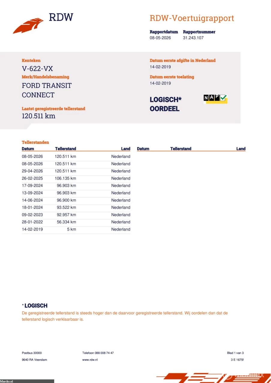 Hoofdafbeelding Ford Transit Connect