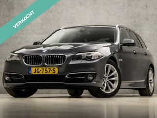BMW 5 Serie Touring 520i Luxury 184Pk Automaat (VIRTUAL COCKPIT, GROOT NAVI, MEMORY SEATS, LEDER, STOELVERWARMING, SPORTSTOELEN, CAMERA, ELEK ACHTERKLEP, NIEUWSTAAT)