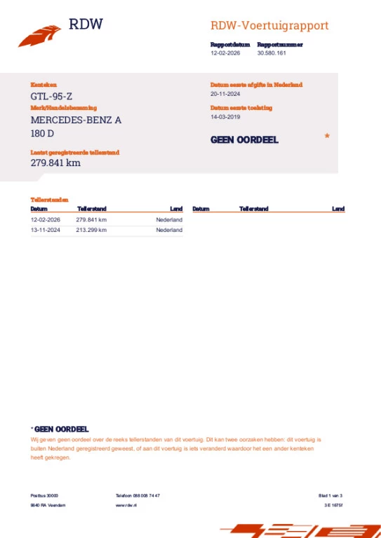 Hoofdafbeelding Mercedes-Benz A-Klasse