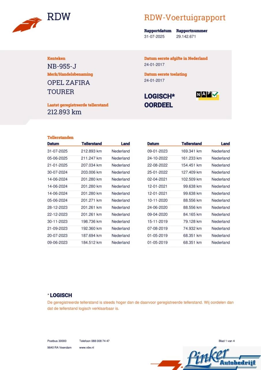 Hoofdafbeelding Opel Zafira