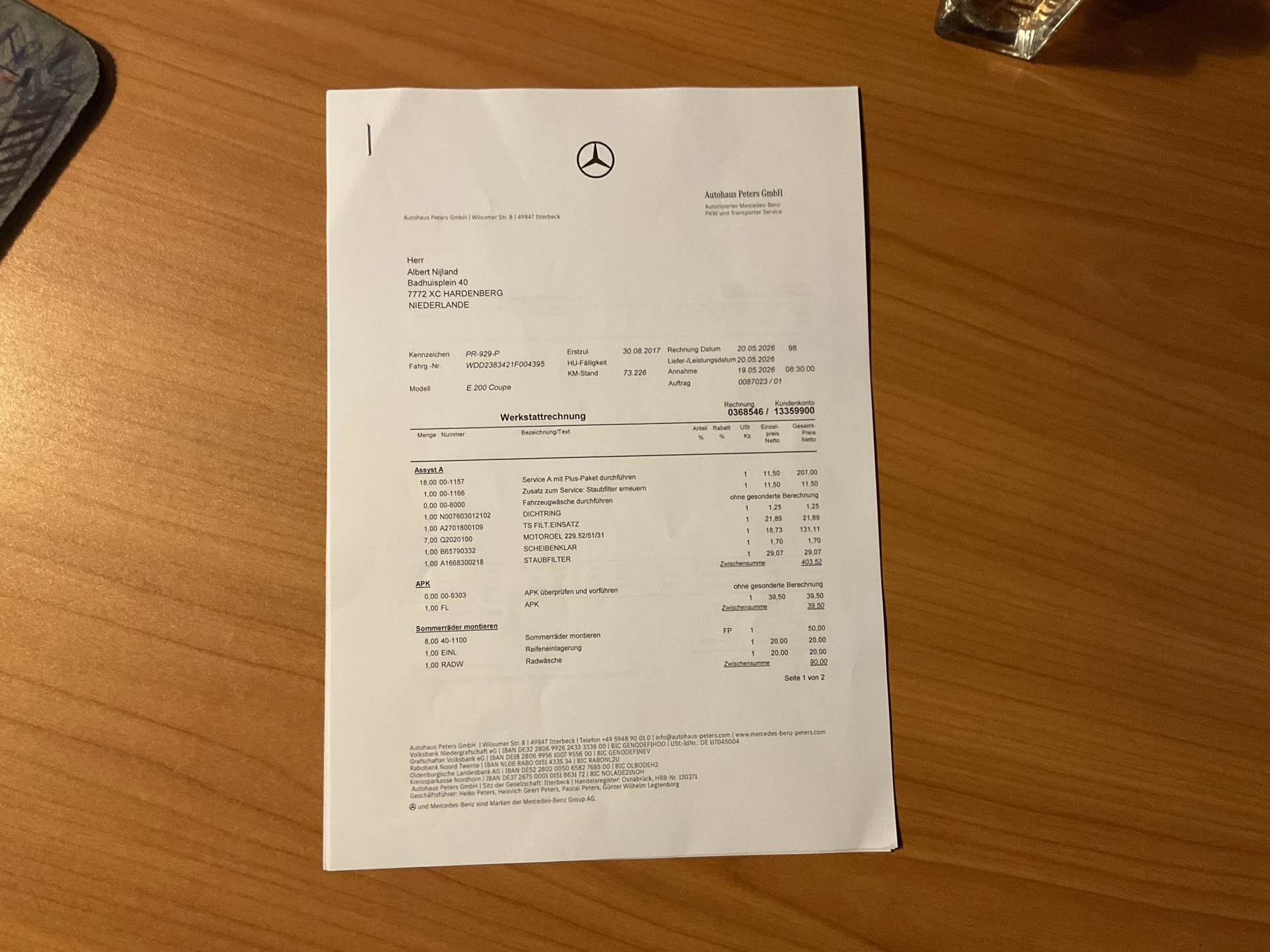 Hoofdafbeelding Mercedes-Benz E-Klasse