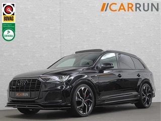 Audi Q7 55 TFSI e S-Line | Panorama | Leder | Luchtvering | LED-Matrix | Keyless-Go | 22 inch | Memory | Stoelverwarming V+A | Camera | Virtual-Cockpit | 3-Zone Clima | Draadloos Laden | Standkachel | Getint Glas |