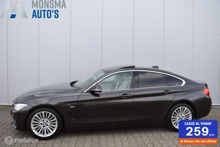 BMW 420i Gran Coupé Luxury Jatoba Schuifdak HUD 360° Camera HiFi Keyless M-Stuurwiel Zeer mooi!
