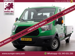 Ford Transit 350 2.0 TDCI 130pk E6 RWD D.C. Open Laadbak Trekhaak 2800kg 02-2018