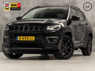 Jeep Compass 4xe 240 Plug-in Hybrid Electric S 240Pk Automaat (APPLE CARPLAY, NAVIGATIE, CAMERA, KEYLESS, LEDER, SPORTSTOELEN, ZWART HEMEL, GETINT GLAS, NIEUWE APK, NIEUWSTAAT)