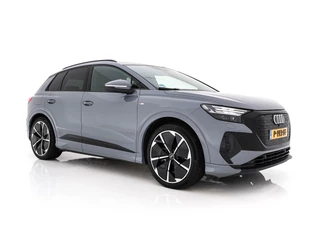 Audi Q4 e-tron 40 S-line Launch edition Competition 77 kWh [ 3-Fase-11kW ] {SOH-93%} (INCL-BTW) *HEATPUMP | LEATHER-FABRIC | SONOS-AUDIO | MATRIX-LED | ADAPTIVE-CRUISE | HEATED-SPORTSEATS | AMBIENTLIGHT | DIGI-COCKPIT | CAMERA | KEYLESS | DAB+ | NAVI-FULLMAP | TOWBAR | 21"ALU