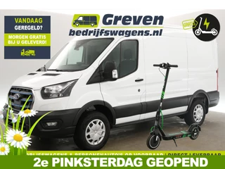 Ford E-Transit 390 68 kWh L2H2 | GRATIS E-Step! | Elektrisch 184PK | EMISSIEVRIJE ZONE | Automaat Airco Adaptive-Cruise Camera Carplay LED Navi PDC 3 Persoons