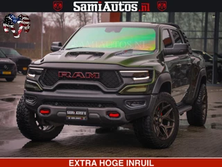 Dodge Ram 1500 TRX OLEA GREEN HELLCAT 6.2 V8 712PK | CARBON PACK | RODE STIKSELS | BOM VOL | 4PLAY WHEELS | DUBBELE CABINE | 5 PERSOONS DC | DE MOOISTE VAN NL |
