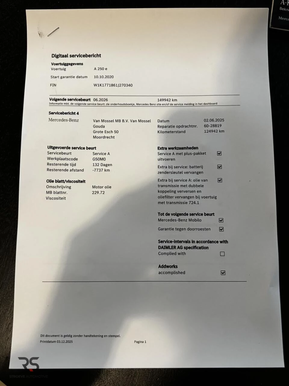 Hoofdafbeelding Mercedes-Benz A-Klasse