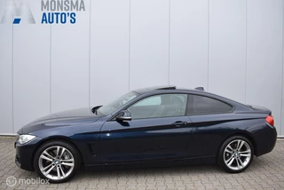 BMW 435iX Coupé High Exe Imperialblau ACC Schuifdak H/K Camera HUD Leder Memory Elek. trekhaak Zr. mooi!