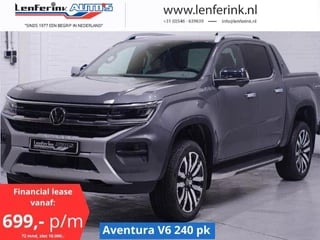 Volkswagen Amarok 3.0 TDI V6 240 pk Aventura Grijs Kenteken 2-Zits Leder, 360 Camera, Elek. Rolkoffer Laadruimte, 21" LMV, LED Koplampen, Nieuw