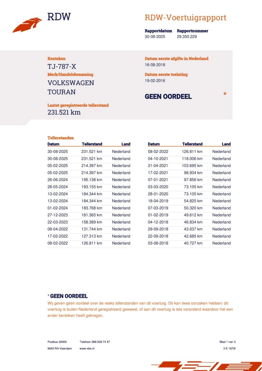 Hoofdafbeelding Volkswagen Touran