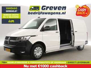 Volkswagen Transporter 2.0 TDI L2H1 | Airco | Cruise | Carplay | 3-Zits | 2xSchuifdeur | Navigatie | Parkeersensoren