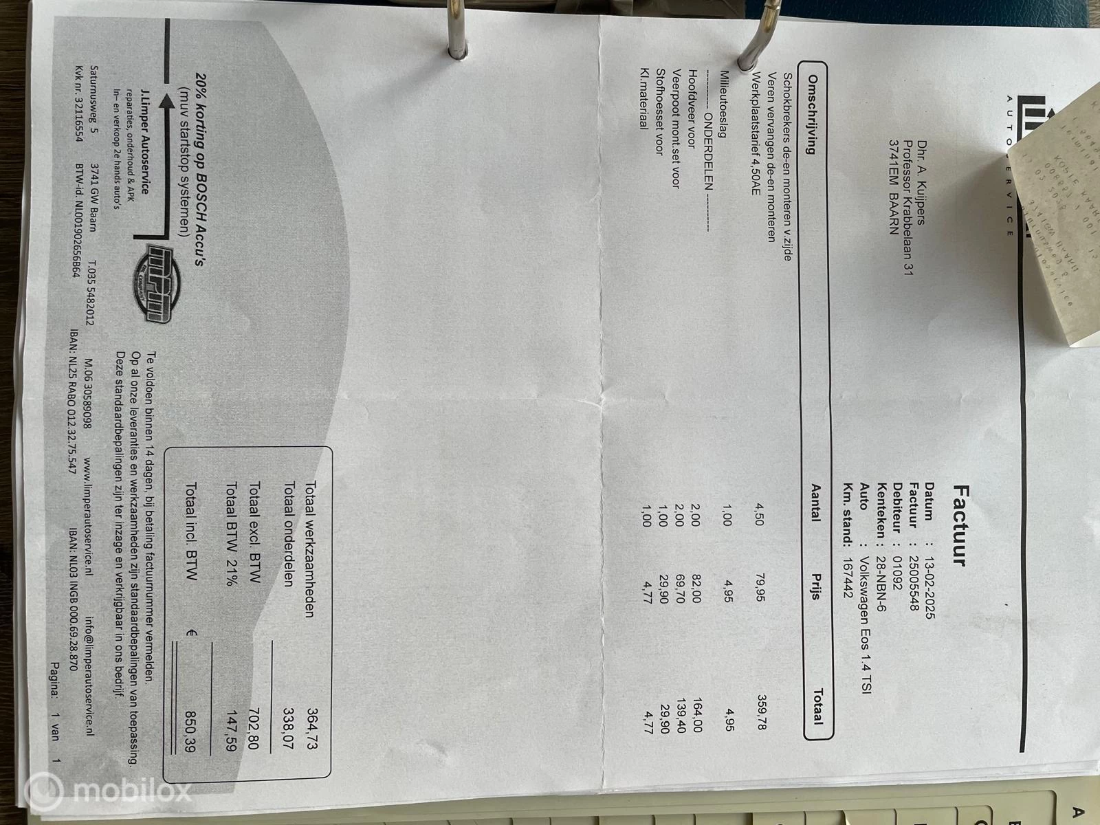 Hoofdafbeelding Volkswagen Eos