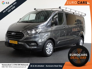 Ford Transit Custom L2H1 Limited Dubbele Cabine Automaat Navigatie Airco 2 Schuifdeuren Trekhaak Parkeersensoren Carplay Imperiaal