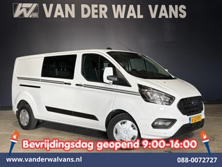 Ford Transit Custom 2.0 TDCI 131pk Automaat L2H1 Dubbele cabine Euro6 Airco | 6-Zits | Camera | Navigatie | Apple Carplay LED, Trekhaak, Cruisecontrol, Android Auto, Stoelverwarming, Verwarmde Voorruit, Parkeersensoren, Bijrijdersbank