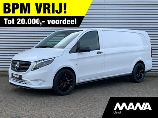 Hoofdafbeelding Mercedes-Benz Vito Mercedes-Benz Vito 116 CDI Extra Lang L3 163pk Automaat LMV MaxtonDesign LED Airco Camera Leder-Stuur/Bekleding Diffuser Frontlip CruiseControl Stoelverwarming DYNAMIC Standkachel CarPlay AndroidAuto Trekhaak 12V Laadruimtebekleding Bluetooth VoiceCommand DAB