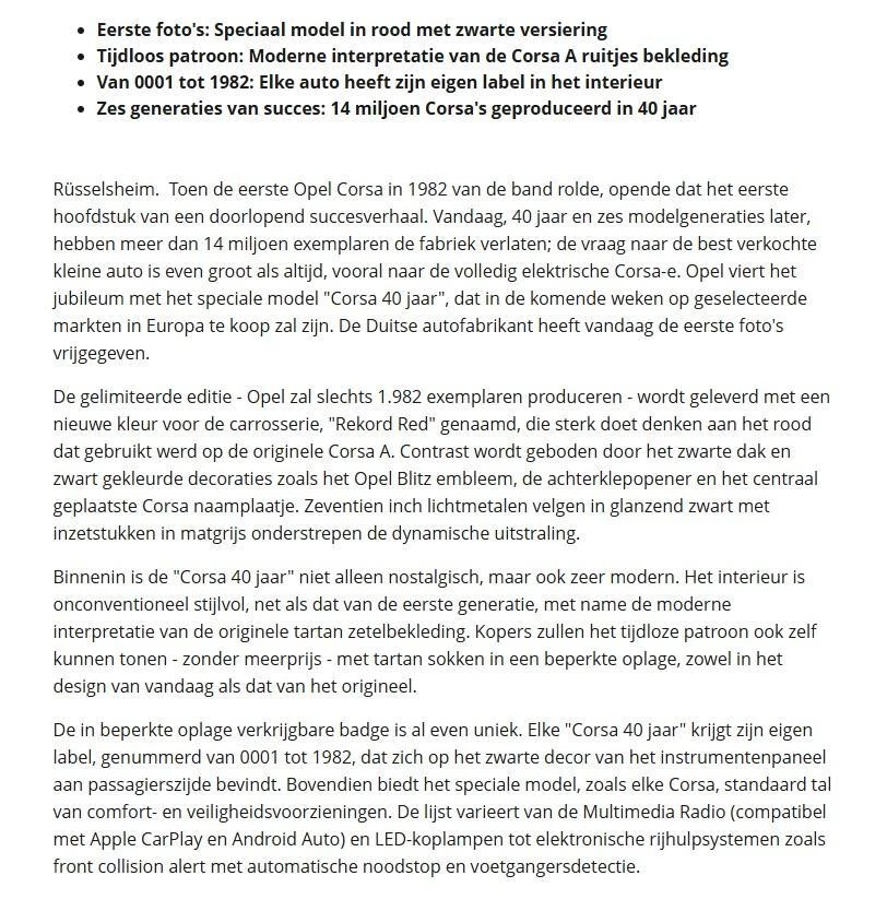 Hoofdafbeelding Opel Corsa