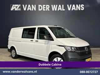 Volkswagen Transporter 2.0 TDI L2H1 Dubbele Cabine Euro6 Airco | 5-Zits | Navigatie | Trekhaak | Apple Carplay Android Auto, Cruisecontrol, Parkeersensoren