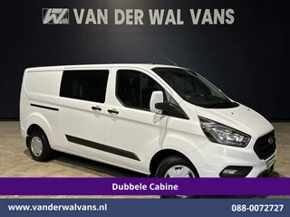 Ford Transit Custom 2.0 TDCI 131pk L2H1 Dubbele Cabine Euro6 Airco | 6-Zits | LED | Cruisecontrol | Parkeersensoren Achterklep, 2800kg trekvermogen