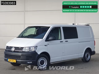 Hoofdafbeelding Volkswagen Transporter Volkswagen Transporter 150PK Dubbel Cabine Automaat L2H1 Navi Trekhaak Airco Cruise Parkeersensoren L2 DC Mixto Doka 4m3 Airco Trekhaak Cruise control