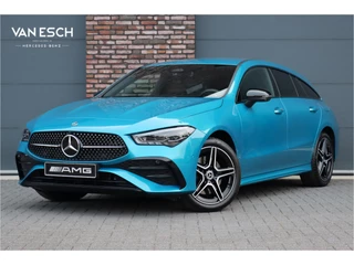 Mercedes-Benz CLA Shooting Brake 250 e AMG Line Aut8 | Face Lift | Distronic Pro | Memory | Trekhaak | Nightpakket | Keyless Go | Sfeerverlichting | Verwarmd Stuurwiel | Surround Camera | Advanced Sound System | Augmented Reality |