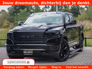 Dodge Ram 1500 LIMITED NIGHT 5.7 V8 | BLACK OPS | MULTITAILGATE | PANO | ADAPTIVE CRUISE | 360CAM | APPLE CARPLAY | PRINS LPG ONDERBOUW | LUCHTVERING | 4X4 | Comfortabele Dubbele Cabine met Royale 5 Zitplaatsen |