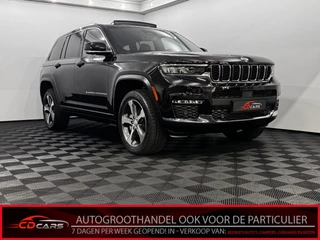 Jeep Grand Cherokee 2.0 Limited 4xe 380PK Pano, Leder, Camera, Stoelverwarming, Alpine gleluidsysteem, Elektrische achterklep, Keyless start, 3 jaar garantie