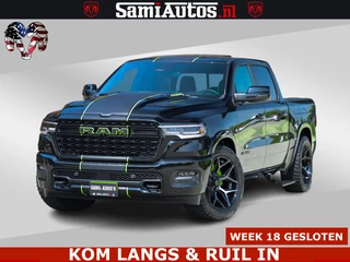 Dodge Ram Pick-Up Limited Night High Output 540HP 706Nm | Massage + Full Option | De Meest Luxe en Volle in zijn Klasse | Comfortabele Dubbele Cabine met Royale 5 Zitplaatsen | BPM vrij | Nu Leverbaar uit Voorraad | Voorraad Nr 2300 - 7689