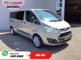 Ford Transit Custom Tourneo 2.0 TDCI 130 pk L2 EXPORT EUR6 9 Pers/ 9P/ Airco/ Cruise/ PDC/ LMV/ Trekhaak