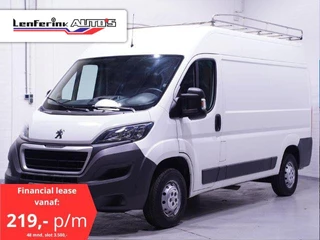 Peugeot Boxer 2.0 BlueHDI 110 pk L2H2 Airco va 219,- p/mnd Imperiaal met Trap, Trekhaak 2.000 kg, Laadruimte Pakket, APK 12-2025, 3-Zits