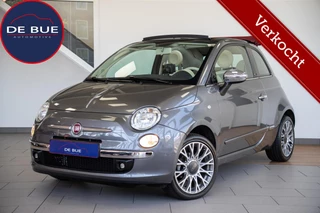 Fiat 500 1.2 Lounge|Leder|Navi|Cabrio|Grigio 695|4 Cil|Airco|Volledig Onderhouden