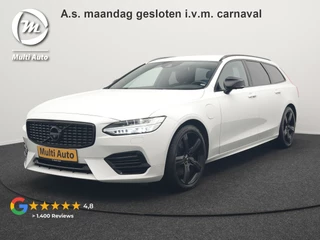 Volvo V90 T8 AWD R-Design Plug In Hybrid 394pk Dealer O.H. PHEV | Adaptive Cruise | 360 Camera | Black Optic | Alcantara Sportstoelen Memory & Verwarmd | Apple Carplay | Keyless | Blis | Virtual | Navigatie | 19"L.M |