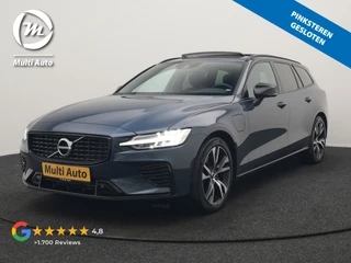 Volvo V60 T6 Recharge AWD R-Design PHEV 340pk Dealer O.H | Trekhaak Af Fabriek | Panodak | Harman / Kardon | Lederen Sportstoelen Memory & Ventilatie | Camera | Keyless | Stuur & Stoelen Verwarmd | Apple Carplay | Virtual | Navigatie | Cruise Control | DAB+ | 18" L.M | Plug In Hybrid |
