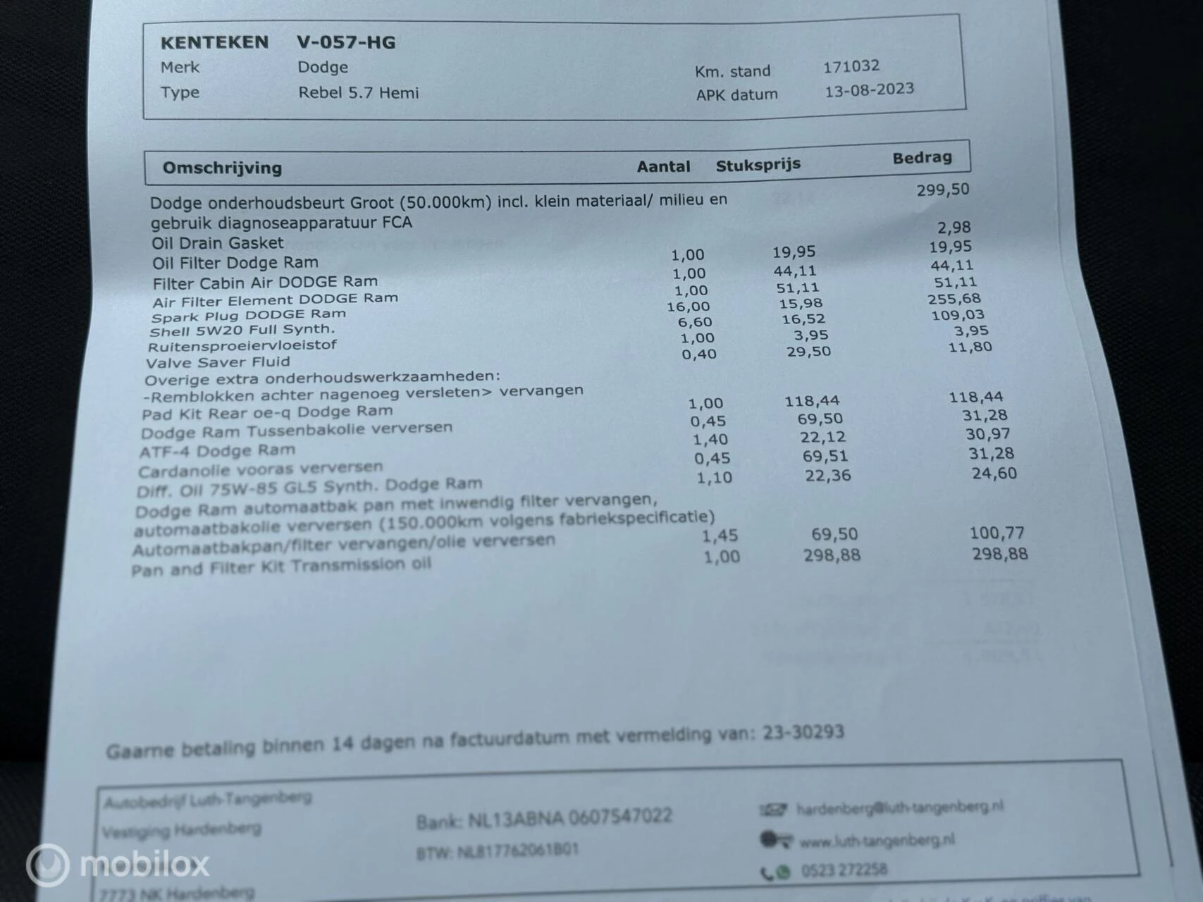 Hoofdafbeelding Dodge Ram 1500