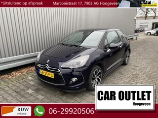 Hoofdafbeelding Citroën DS3 Citroën DS3 1.2 PureTech So Chic 155Dkm.NAP, Clima, Navi, CC, PDC, LM, – Inruil Mogelijk –