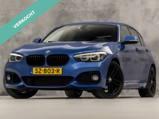 BMW 1 Serie 118i M Sport High Executive Automaat (GROOT NAVI, M PAKKET, VIRTUAL COCKPIT, LEDER, STOELVERWARMING, SPORTSTOELEN, GETINT GLAS, PARKEERSENSOREN, NIEUWE APK, NIEUWSTAAT)