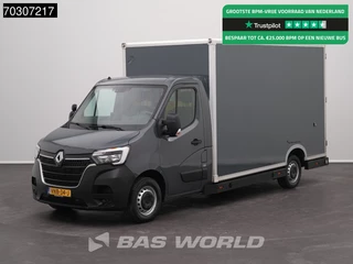 Renault Master 150PK Luchtvering Automaat Bakwagen LED Airco Cruise Camera Euro6 Bakwagen Koffer Meubelbak Verkoopwagen Foodtruck Horsetruck Airco Cruise control