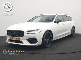 Volvo V90 T8 AWD R-Design Plug In Hybrid 394pk Dealer O.H. PHEV | Adaptive Cruise | 360 Camera | Black Optic | Alcantara Sportstoelen Memory & Verwarmd | Apple Carplay | Keyless | Blis | Virtual | Navigatie | 19"L.M |