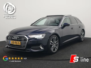 Audi A6 Avant 50 TFSI e quattro S Line Panodak Plug In Hybrid 300pk PHEV | Trekhaak | Head Up | Bang & Olufsen | Lederen Sportstoelen Verwarmd | Adaptive Cruise | Apple Carplay | Camera | Blis | Navigatie | Virtual | DAB |