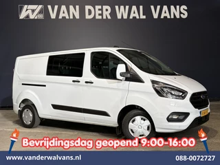 Ford Transit Custom 2.0 TDCI 131pk L2H1 Dubbele Cabine Euro6 Airco | 6-Zits | Camera | Apple Carplay | Xenon | Cruisecontrol 2540kg Trekhaak, Android Auto, Verwarmde voorruit, Parkeersensoren