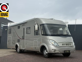 Mercedes-Benz Sprinter Hymer S 790 150 pk zeer luxe uitvoering Fransbed+hefbed xxl koelkast oven luifel leder airco camera tv elktr schotel tv grote garage