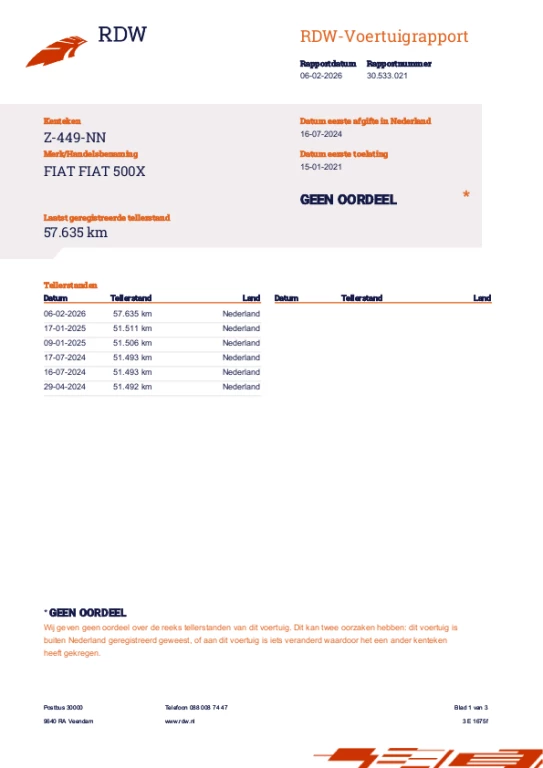 Hoofdafbeelding Fiat 500X