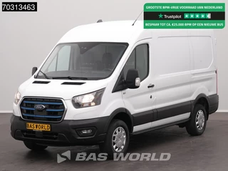 Ford e-Transit Elektrisch 68kWh 317km WLTP L2H2 Navi CarPlay Airco Cruise Parkeersensoren Airco Cruise control